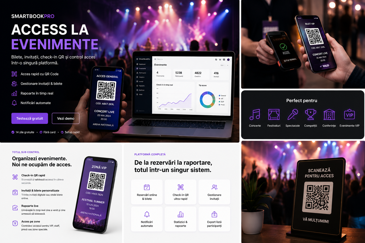 Acces la evenimente cu SmartBookPro