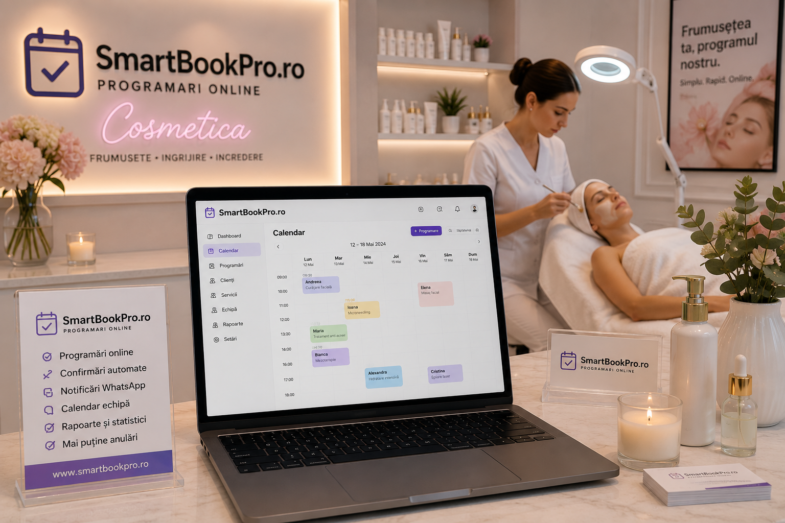 Programări online pentru cosmetică